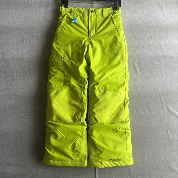 Columbia Bugaboo Youth Snow Pants M (10/12) Neon Green Omni-Tech Waterproof –NEW - Picture 1 of 13